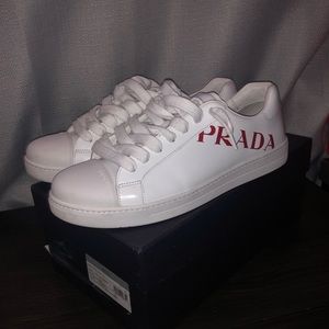 prada designer sneaker size 9.5 UK not sure in US
